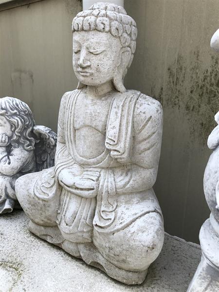 Grote foto japanse boeddha vol steen. tuin en terras tuindecoratie