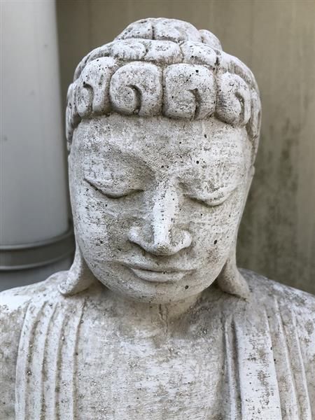 Grote foto japanse boeddha vol steen. tuin en terras tuindecoratie