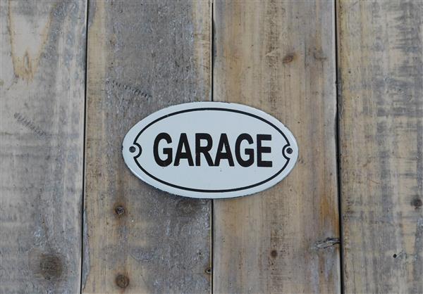 Grote foto bordje emaille garage voor op de deur. doe het zelf en verbouw materialen en producten