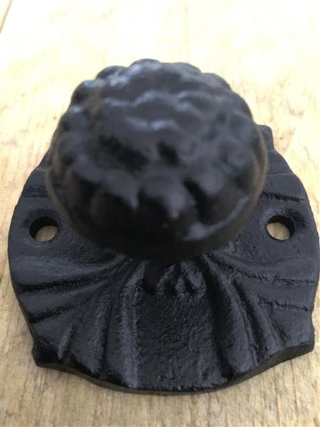Grote foto 1 deurknop bommel gietijzer zwart doe het zelf en verbouw materialen en producten