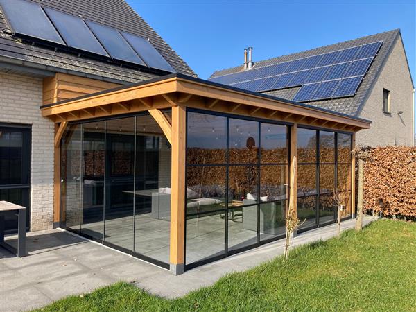 Grote foto maatwerk douglas houten bijgebouwen op maat. tuin en terras tuinhuisjes en blokhutten