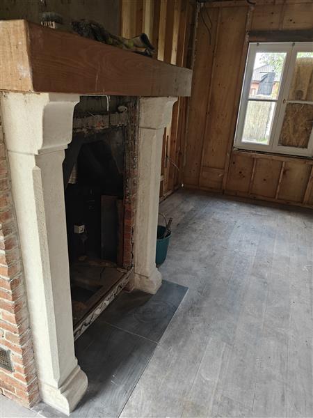 Grote foto witte franse steen doe het zelf en verbouw tegels