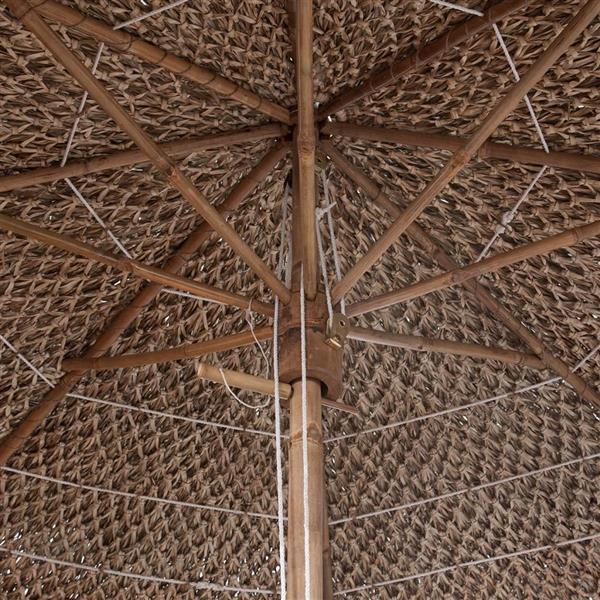 Grote foto vidaxl parasol van bamboe met dak van bananenbladeren 210 cm tuin en terras overige tuin en terras