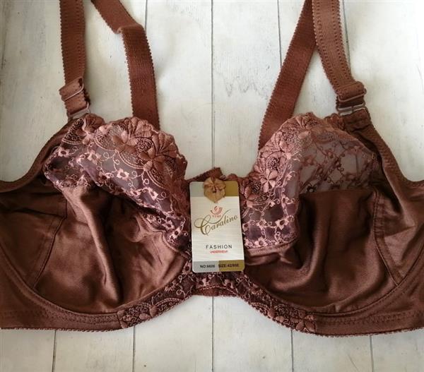 Grote foto elegante hazelnootbruine bh voor e cups kleding dames ondergoed en lingerie