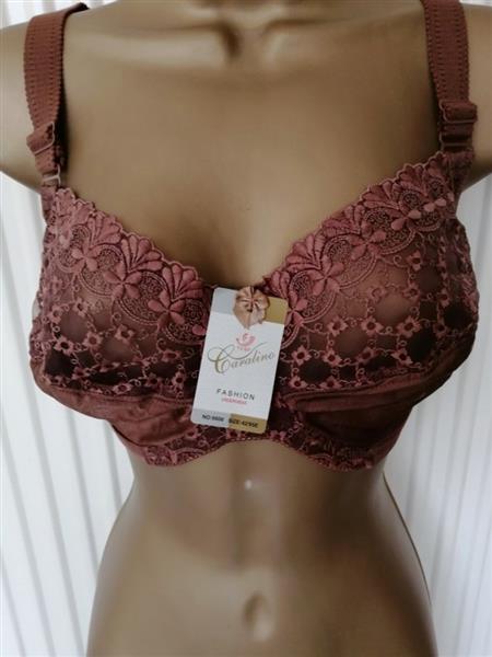 Grote foto elegante hazelnootbruine bh voor e cups kleding dames ondergoed en lingerie