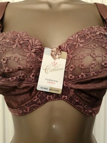 Grote foto elegante hazelnootbruine bh voor e cups kleding dames ondergoed en lingerie