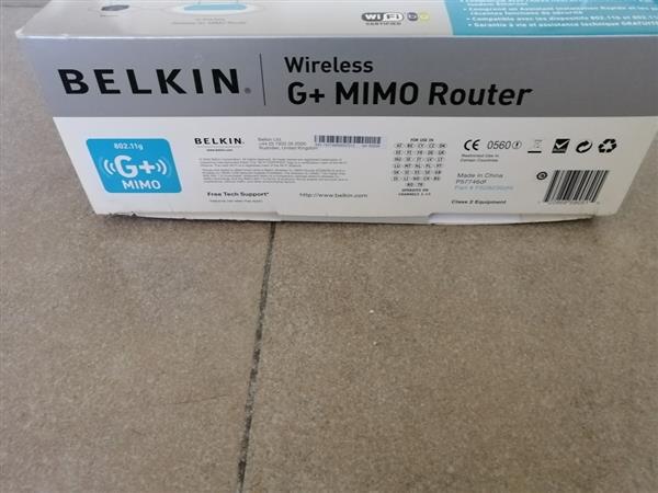 Grote foto belkin wireless g mimo router in originele doos computers en software netwerkkaarten routers en switches