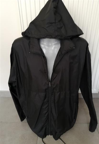 Grote foto nieuw zwart windjack met oprolbare kap xl kleding heren jassen zomer
