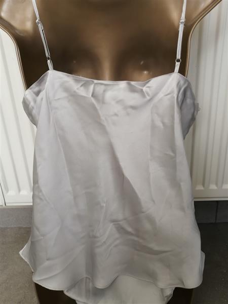 Grote foto zilvergrijze camisole met slip in zijde maat 42 kleding dames ondergoed en lingerie