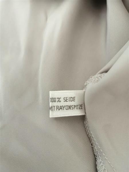 Grote foto zilvergrijze camisole met slip in zijde maat 42 kleding dames ondergoed en lingerie
