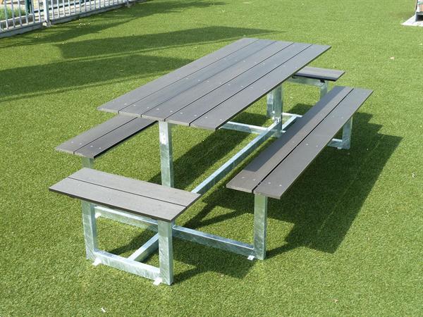 Grote foto modieuze composiet picknicktafel lifetime 1.6 tuin en terras tuinmeubelen