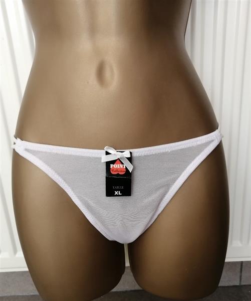 Grote foto nieuwe witte verstevigde bh met prachtige string kleding dames ondergoed en lingerie