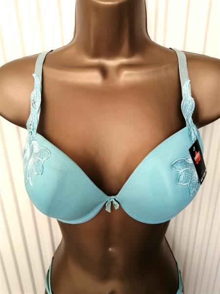 Grote foto zacht turquoise bh met prachtige string 85b kleding dames ondergoed en lingerie