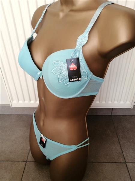 Grote foto zacht turquoise bh met prachtige string 85b kleding dames ondergoed en lingerie