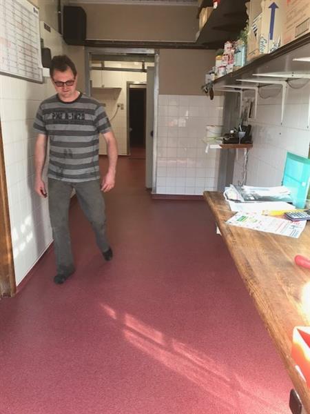 Grote foto horeca keukenvloeren in een dag of nacht zakelijke goederen meubilair en inrichting