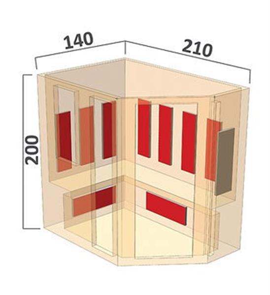 Grote foto full spectrum infraroodcabine beauty en gezondheid sauna