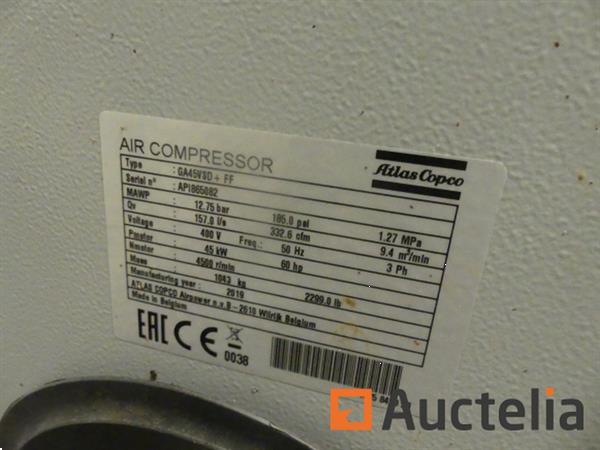 Grote foto atlas copco ga45vsd ff compressor doe het zelf en verbouw compressors