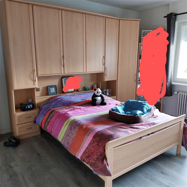 Grote foto slaapkamer met ombouwkasten.. huis en inrichting complete eetkamers