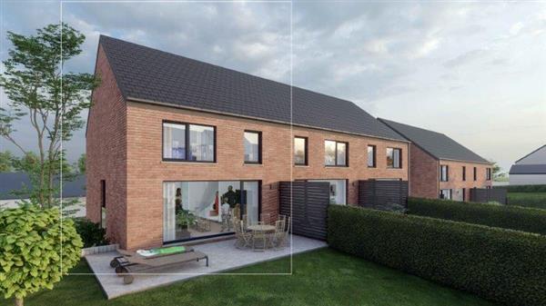 Grote foto barvaux nieuwbouw sleutel op de deur. lot 3 huizen en kamers eengezinswoningen
