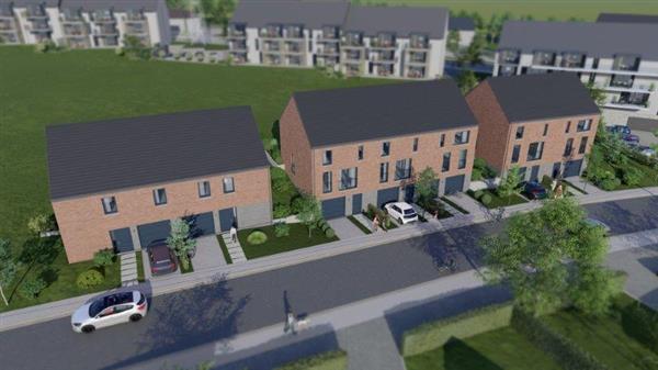 Grote foto barvaux nieuwbouw sleutel op de deur. lot 5 huizen en kamers eengezinswoningen