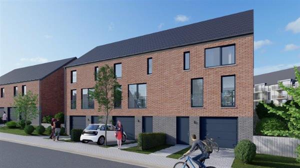 Grote foto barvaux nieuwbouw sleutel op de deur. lot 5 huizen en kamers eengezinswoningen