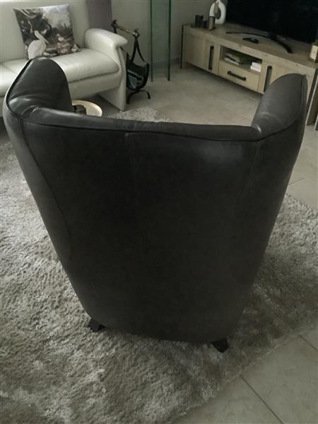 Grote foto zetel in bruin leder huis en inrichting fauteuils