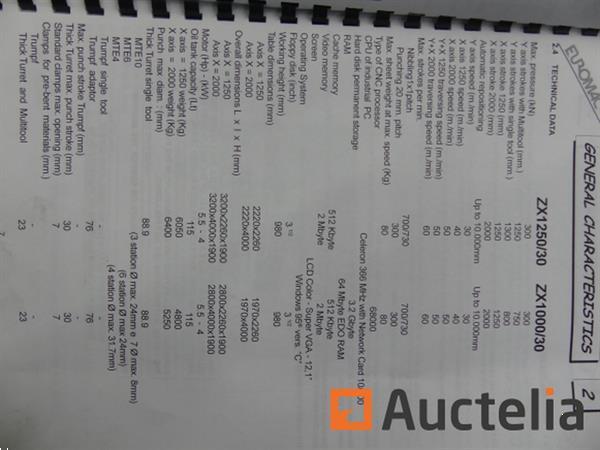 Grote foto euromac zx 1250 30 cnc ponsmachine doe het zelf en verbouw ijzerwaren en bevestigingsmiddelen