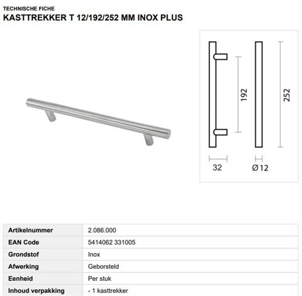 Grote foto kasttrekkers inox 22 stuks huis en inrichting keukenelementen