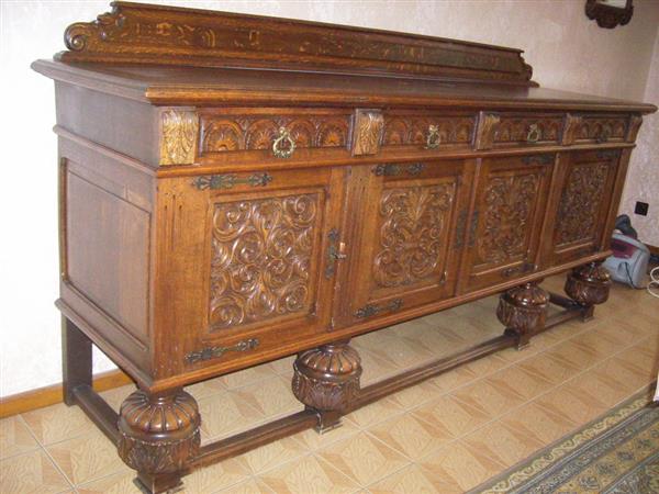 Grote foto mooi gesculpteerde eiken dressoir tudor antiek en kunst kasten