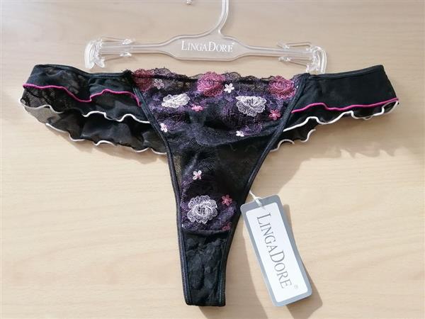 Grote foto frivole zwarte string van lingadore l en xl kleding dames ondergoed en lingerie merkkleding