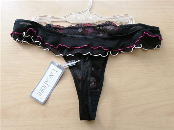 Grote foto frivole zwarte string van lingadore l en xl kleding dames ondergoed en lingerie merkkleding