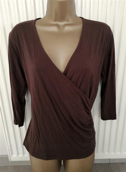 Grote foto elegante chocoladebruine cache coeur van bianca kleding dames blouses en tunieken