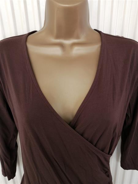 Grote foto elegante chocoladebruine cache coeur van bianca kleding dames blouses en tunieken