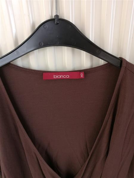 Grote foto elegante chocoladebruine cache coeur van bianca kleding dames blouses en tunieken