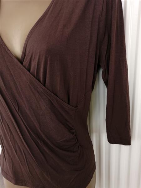 Grote foto elegante chocoladebruine cache coeur van bianca kleding dames blouses en tunieken