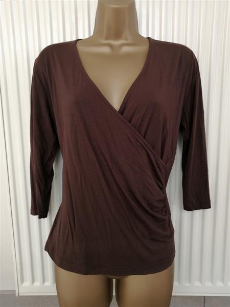 Grote foto elegante chocoladebruine cache coeur van bianca kleding dames blouses en tunieken