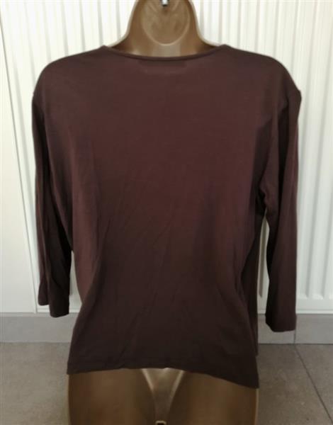 Grote foto elegante chocoladebruine cache coeur van bianca kleding dames blouses en tunieken