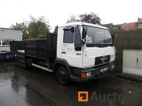 Grote foto vrachtwagen man l 90 f gordijnlade 1999 204.712 km doe het zelf en verbouw vrachtwagens