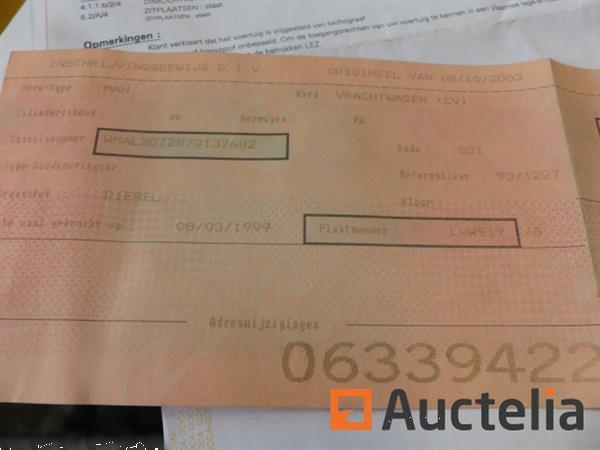 Grote foto vrachtwagen man l 90 f gordijnlade 1999 204.712 km doe het zelf en verbouw vrachtwagens