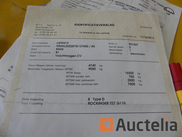 Grote foto vrachtwagen man l 90 f gordijnlade 1999 204.712 km doe het zelf en verbouw vrachtwagens