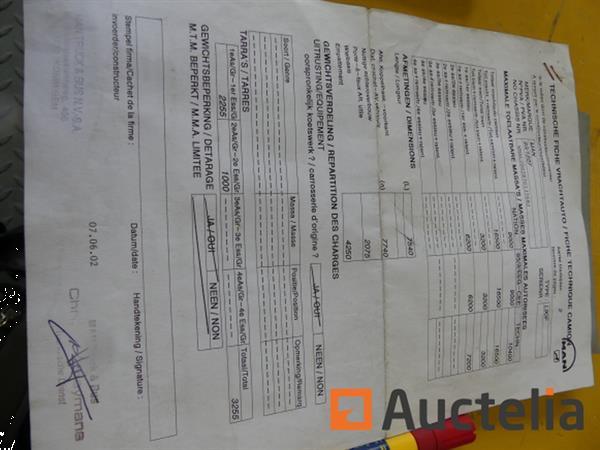 Grote foto vrachtwagen man l 90 f gordijnlade 1999 204.712 km doe het zelf en verbouw vrachtwagens